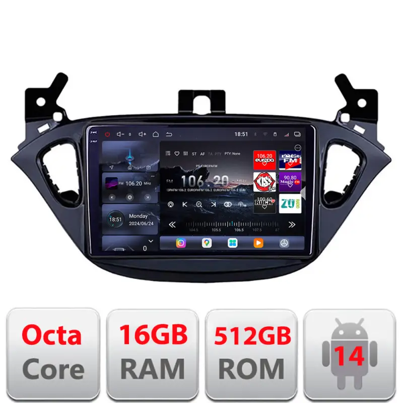 Navigatie Android Opel Corsa E 2013-2018 QLED 2K, 16GB RAM, 512GB Cumpărături sigure