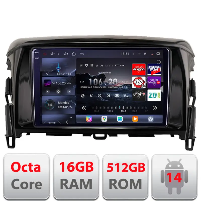 Navigatie Android Mitsubishi Eclipse Cross 2017+ QLED 2K, 16GB RAM, 512GB Nu rata
