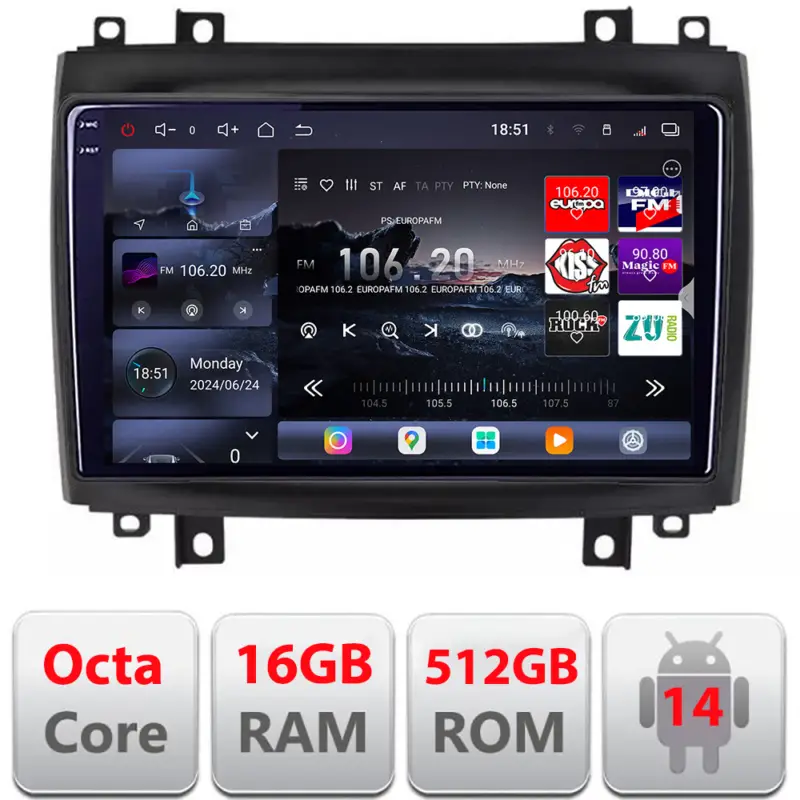 Cumpără acum Navigație Android Cadillac CTS 2003-2007, QLED 2K, GPS, 16GB RAM, 512GB