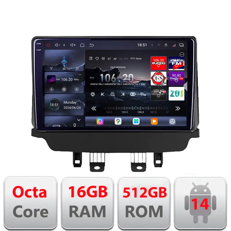 Premium Navigație Android Mazda CX-3 și Mazda 2 2014-2020, QLED 2K, 16GB RAM, 512GB