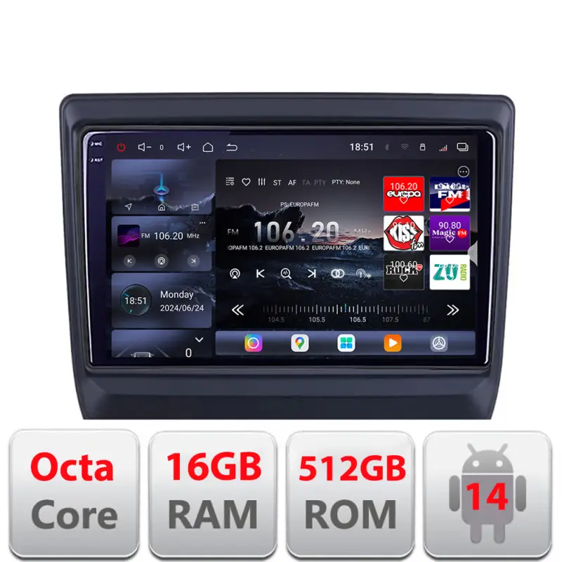 Livrare rapidă Navigație Isuzu D-Max 2020+ Edotec QLED 2K, 16GB RAM, 512GB, Android
