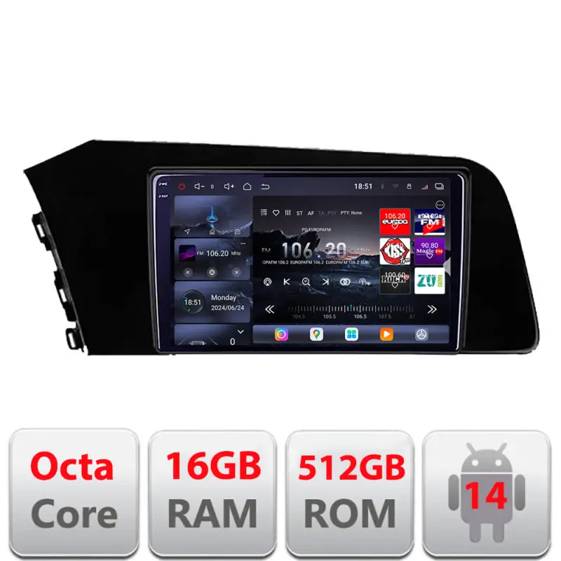 Cumpără online Navigație Android Hyundai Elantra 2021+ QLED 2K, 16GB RAM, 512GB, 360
