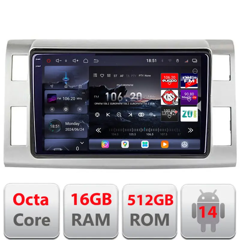 Navigație Android Toyota Estima 2006-2013 QLED 2K, 16GB RAM, 512GB, 360 Doar azi