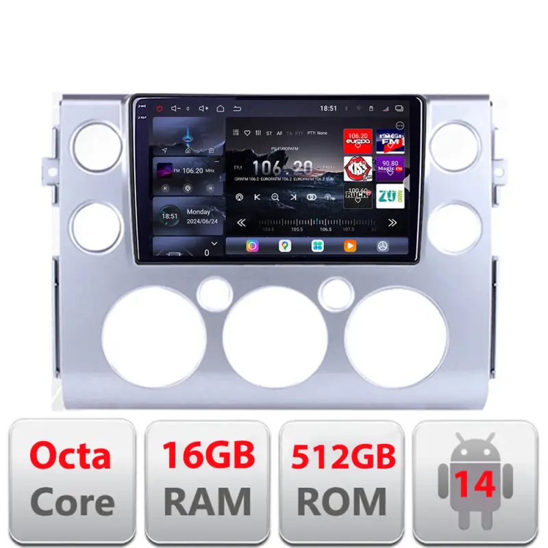 Comandă acum Navigatie Android Toyota FJ Cruiser 2006-2020 QLED 2K, 16GB RAM, 512GB