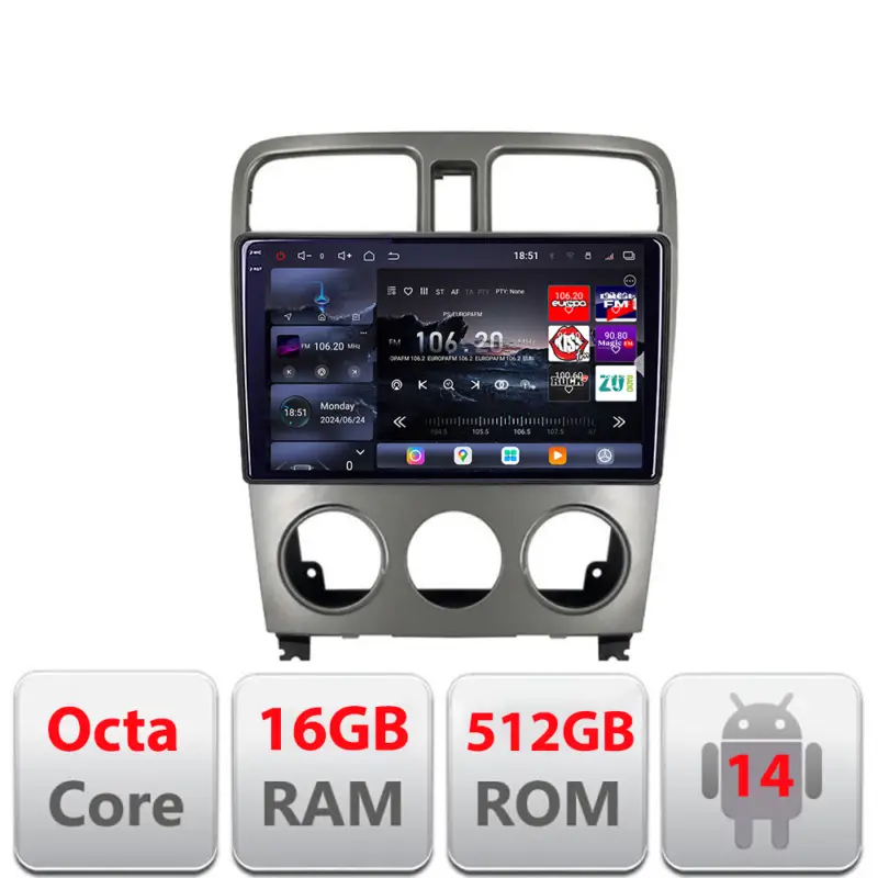 Livrare gratuită Navigație Android Subaru Forester 2004-2008 QLED 2K 16GB RAM 512GB