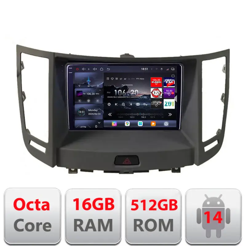 Promoție Navigație Android Infinity FX 2009-2012, QLED 2K, 16GB RAM, 512GB
