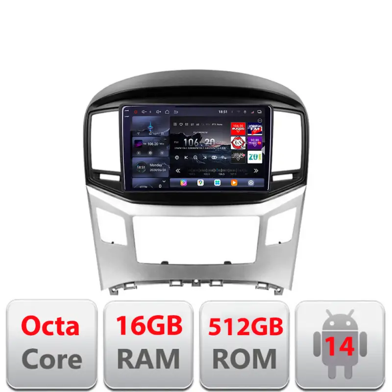 Ofertă specială Navigatie Android Hyundai H1 Starex 2016+ QLED 2K 16GB RAM 512GB