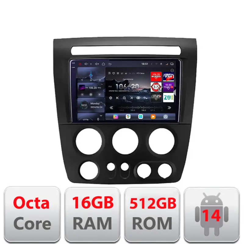 Navigație Android Hummer H3 2005-2011 QLED 2K, 16GB RAM, 512GB Super ofertă