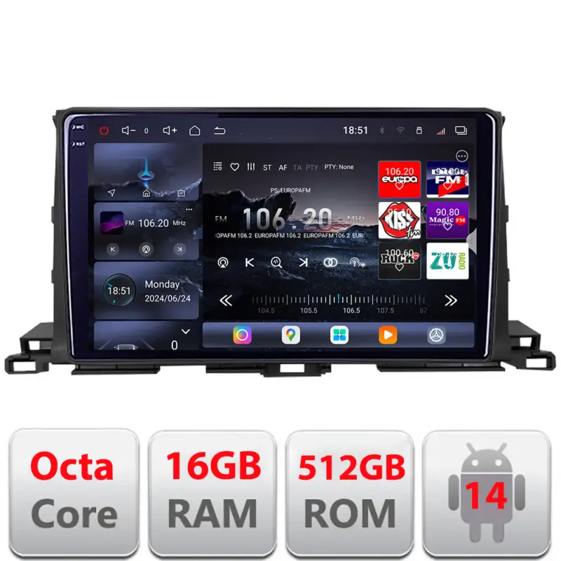Navigatie Android Toyota Highlander 2013-2018 QLED 2K 16GB RAM 512GB Cumpără online