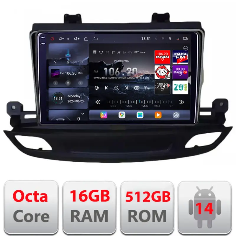 Ofertă exclusivă Navigație Opel Insignia 2018+ Edotec QLED 2K Android 16GB RAM 512GB