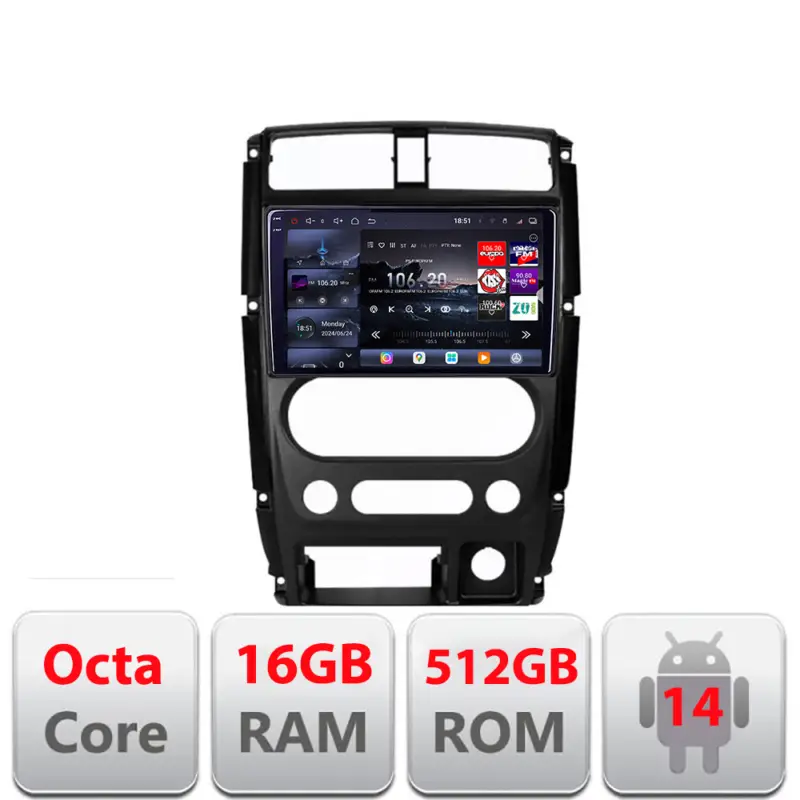 Ofertă exclusivă Navigatie Android Suzuki Jimny 2007-2016 Edotec QLED 2K 16GB RAM 512GB