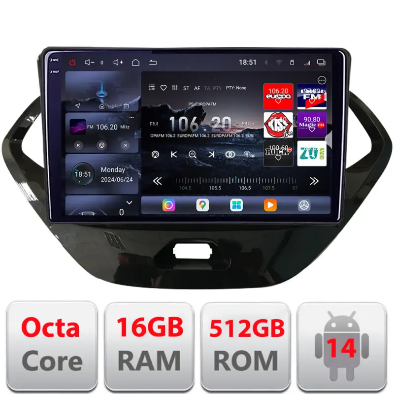 Discount Navigație Ford KA 2015-2020 Android QLED 2K, 16GB RAM, 512GB, GPS