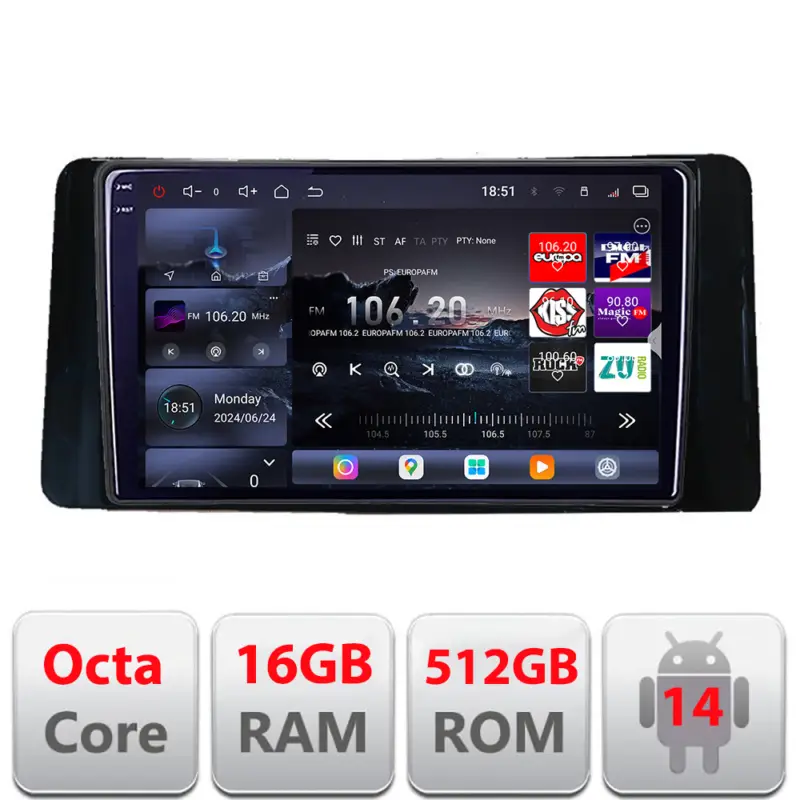 Cel mai bun preț Navigație Android Skoda Kamiq 2019+ QLED 2K, GPS, 16GB RAM, 512GB