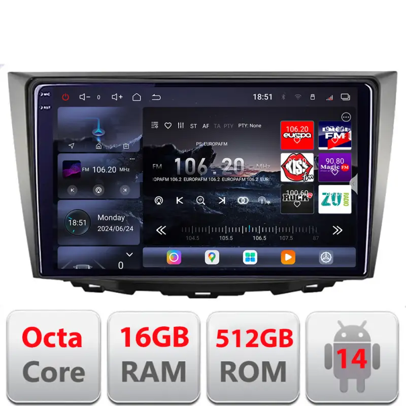 Navigatie Android Suzuki Kizashi 2009-2015 QLED 2K, 16GB RAM, 512GB Livrare gratuită