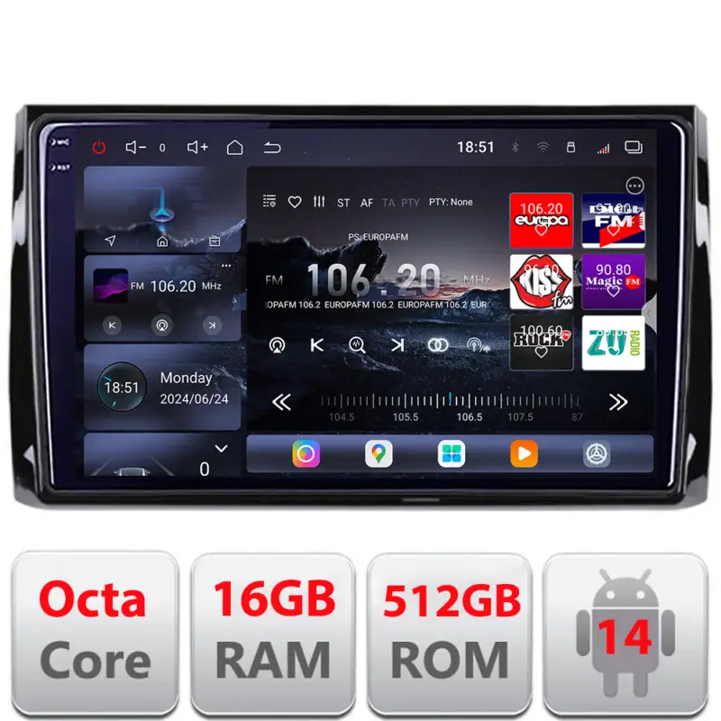 Navigație Android Skoda Kodiaq 2016+ Edotec QLED 2K, 16GB RAM, 512GB Bestseller