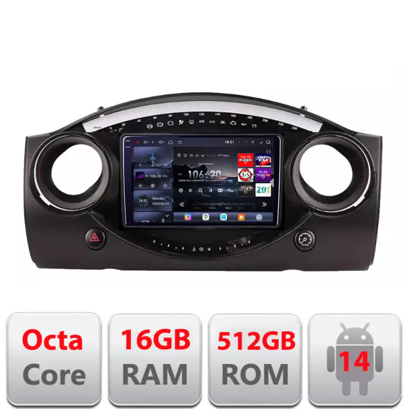 Popular Navigație Android Mini Cooper 2004-2006, QLED 2K, 16GB RAM, 512GB