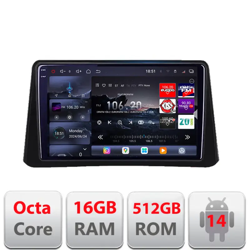 Navigatie Android Opel Mokka 2012-2016 QLED 2K, 16GB RAM, 512GB Retur ușor