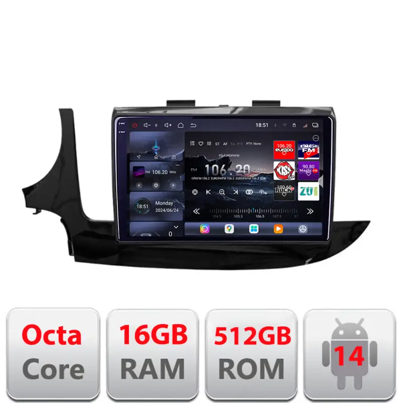 Navigatie Opel Mokka 2016+ Edotec QLED 2K, 16GB RAM, 512GB, Android Comandă acum