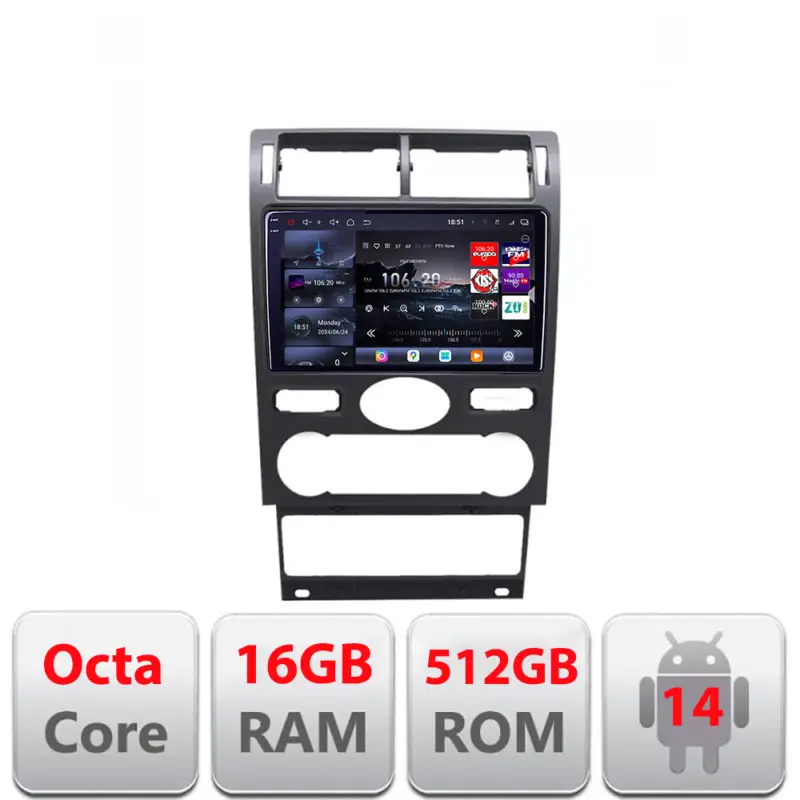 Navigatie Android Ford Mondeo 2004-2007 QLED 2K GPS 16GB+512GB Ofertă de sezon