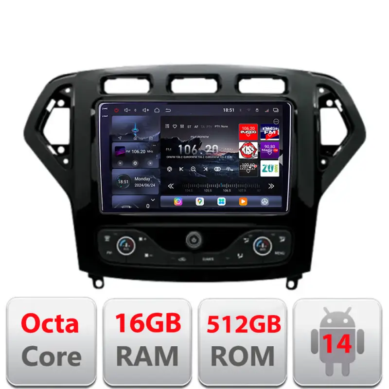 Navigație Android Ford Mondeo MK4 2007-2010 QLED 2K, 16GB RAM, 512GB Ultima șansă