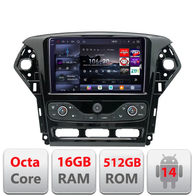 Cel mai bun preț Navigație Android Ford Mondeo 2011-2014 QLED 2K, 16GB RAM, 512GB