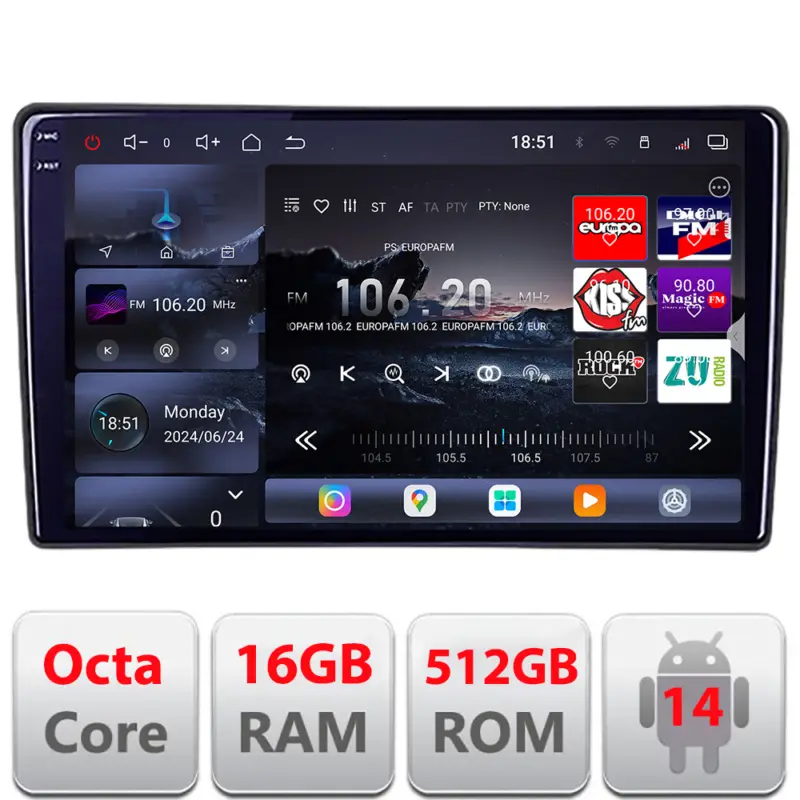 Ofertă de sezon Navigație Android Nissan Murano 2004-2009 QLED 2K, 16GB RAM, 512GB