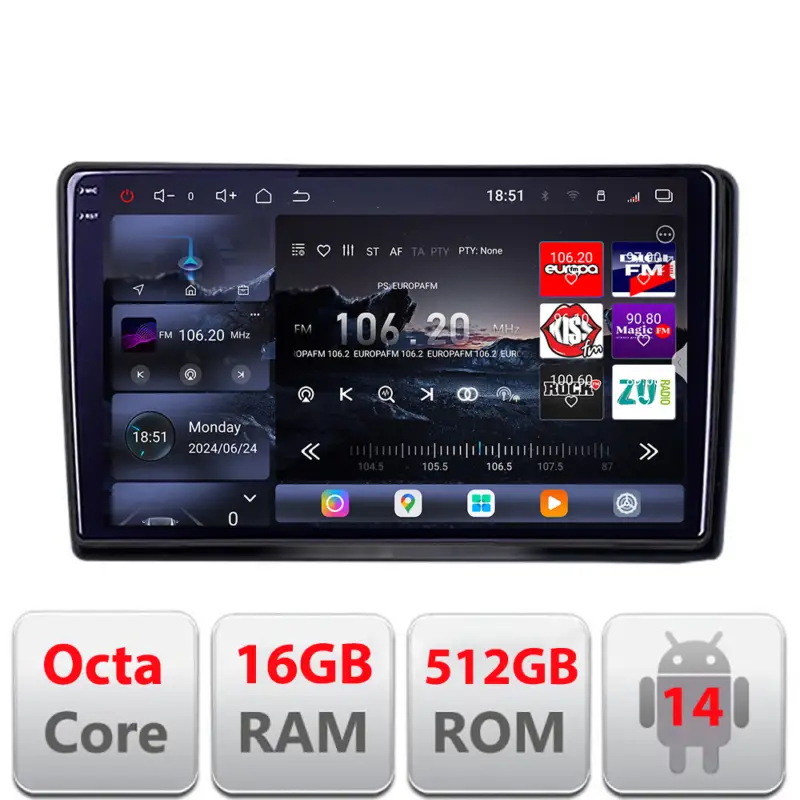 Ofertă specială Navigatie Android Nissan Navara 2006-2014 QLED 2K 16GB+512GB 360