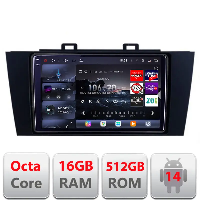 Navigație Android Subaru Outback 2014-2019 / XV 2017-2018 QLED 2K 16+512GB Cel mai vândut