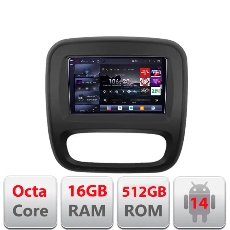 Navigație Renault Trafic 2014-2018 Edotec QLED 2K Android 16GB RAM 512GB Plată securizată