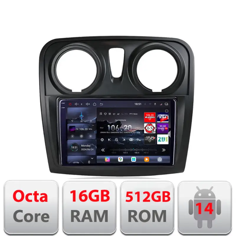 Reducere de preț Navigatie Android Dacia Sandero Logan 2012-2020 QLED 2K 16+512GB