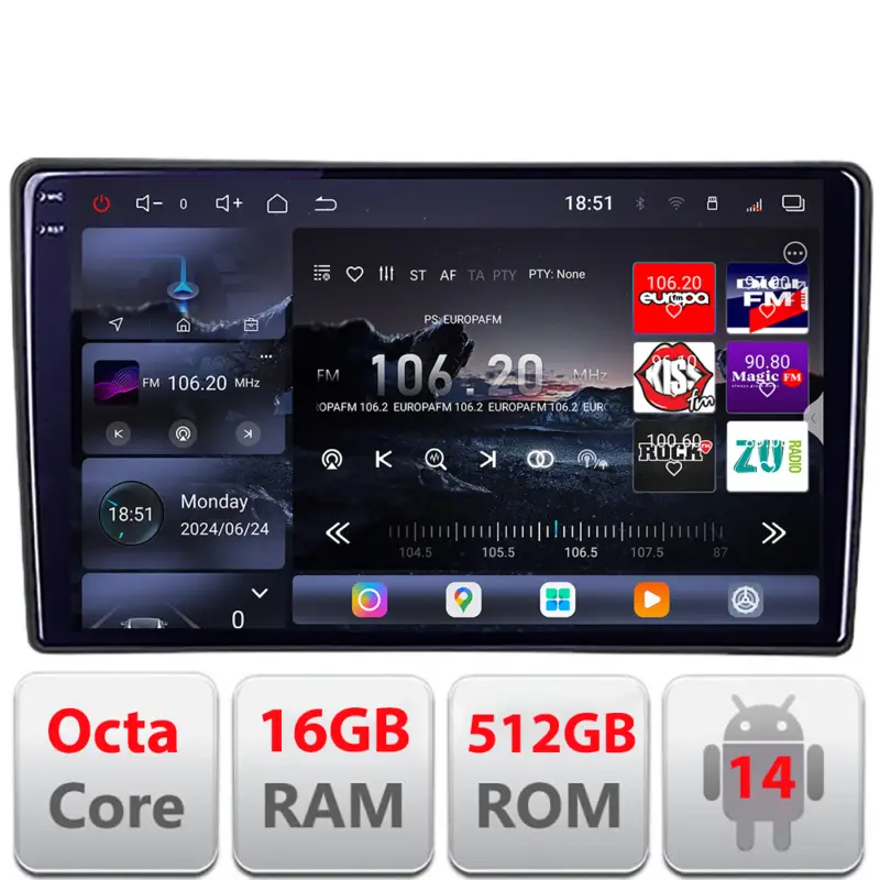 Navigatie Android Kia Sorento 2012-2015 Edotec QLED 2K 16GB RAM 512GB Reducere extra
