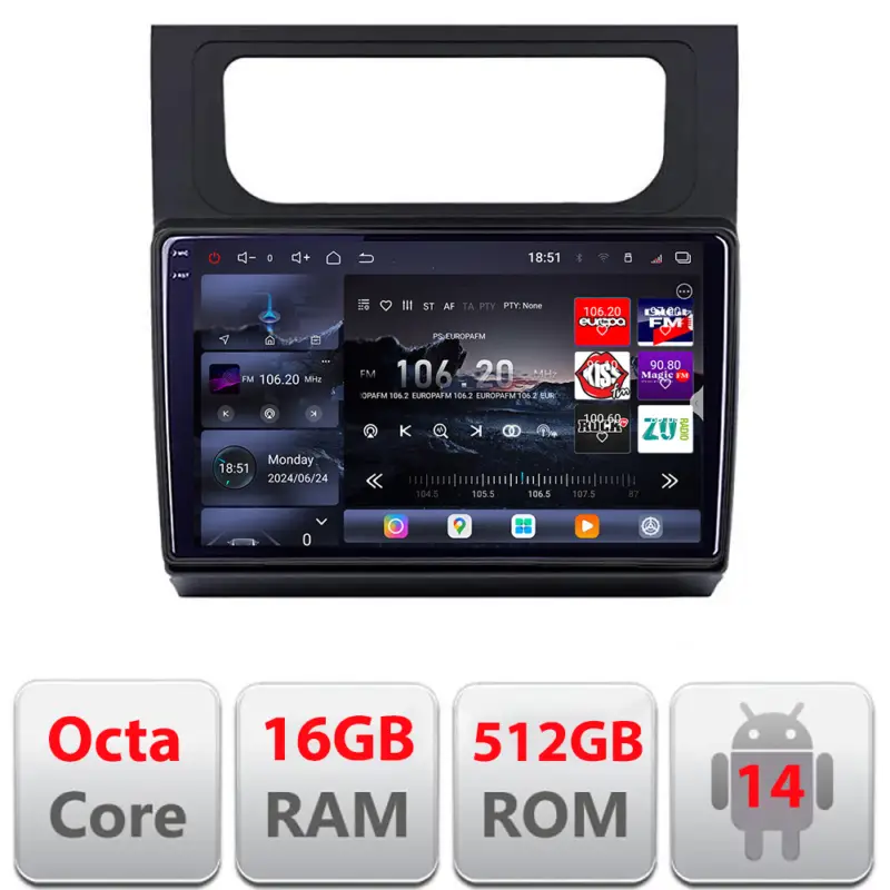 Navigație Android VW Touran 2010-2016 Edotec QLED 2K, 16GB RAM, 512GB Ofertă de sezon