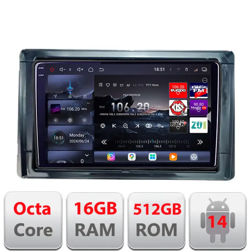 Mai ieftin Navigație Toyota 2DIN Edotec QLED 2K, 16GB RAM, 512GB, Android