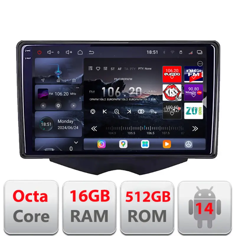 Navigatie Hyundai Veloster 2010-2018 Android QLED 2K GPS 16GB RAM 512GB Livrare gratuită