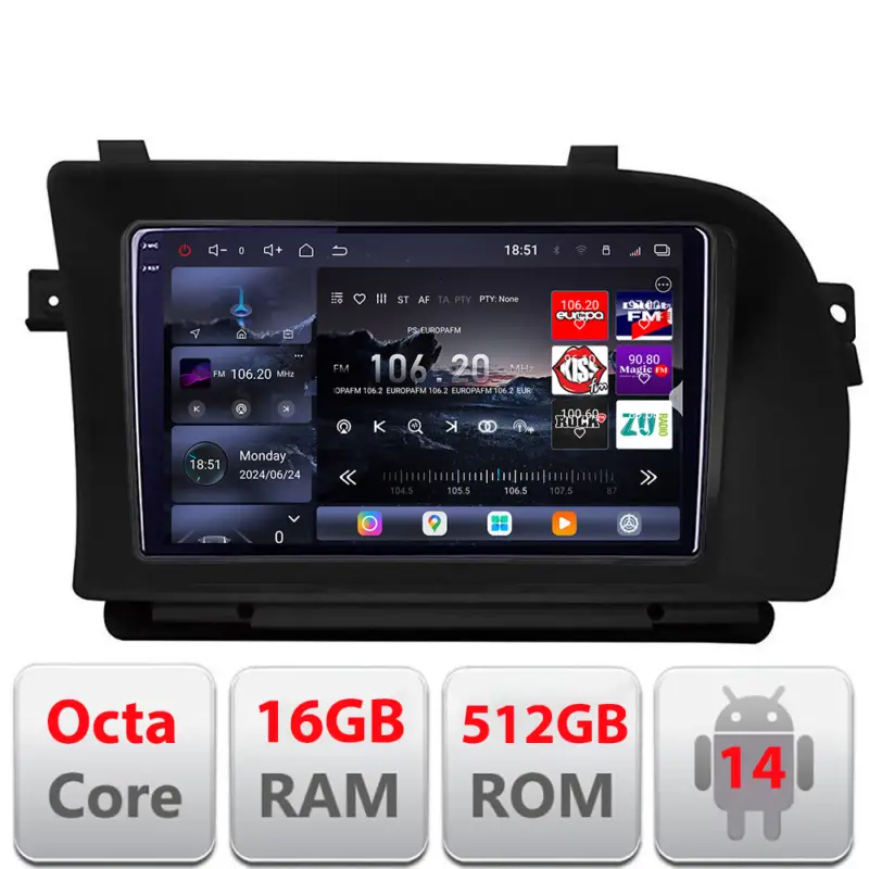 Livrare rapidă Navigație Android Mercedes-Benz Clasa S W221 2006-2014 QLED 2K 16+512GB