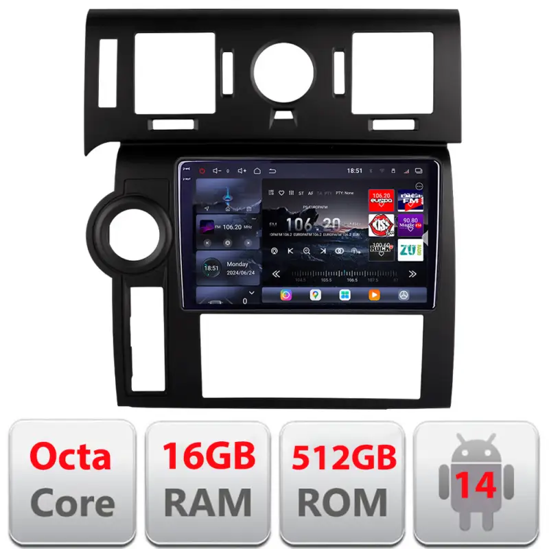 Promoție Navigatie Android Hummer H2 2002-2008 QLED 2K, 16GB RAM, 512GB
