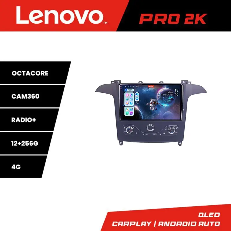 Navigație Ford S-Max 2006-2014 Lenovo QLED 2K, Octa Core, 12GB+256GB Cel mai vândut