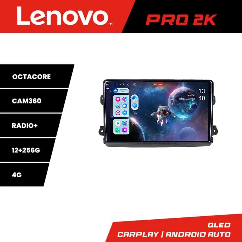 Navigație Fiat Ducato 2021+ Lenovo QLED 2K, Octa Core, 12+256GB, CarPlay Reducere extra