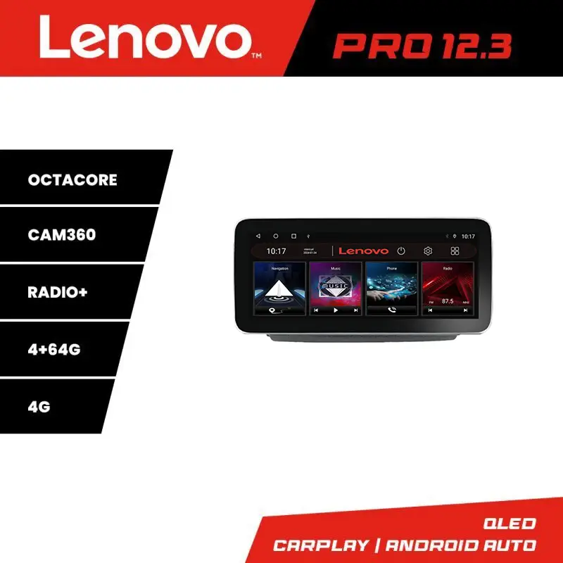 Reduceri Navigație Lenovo QLED 12.3 inch pentru Fiat Ducato 2021+ cu CarPlay și 4+64GB
