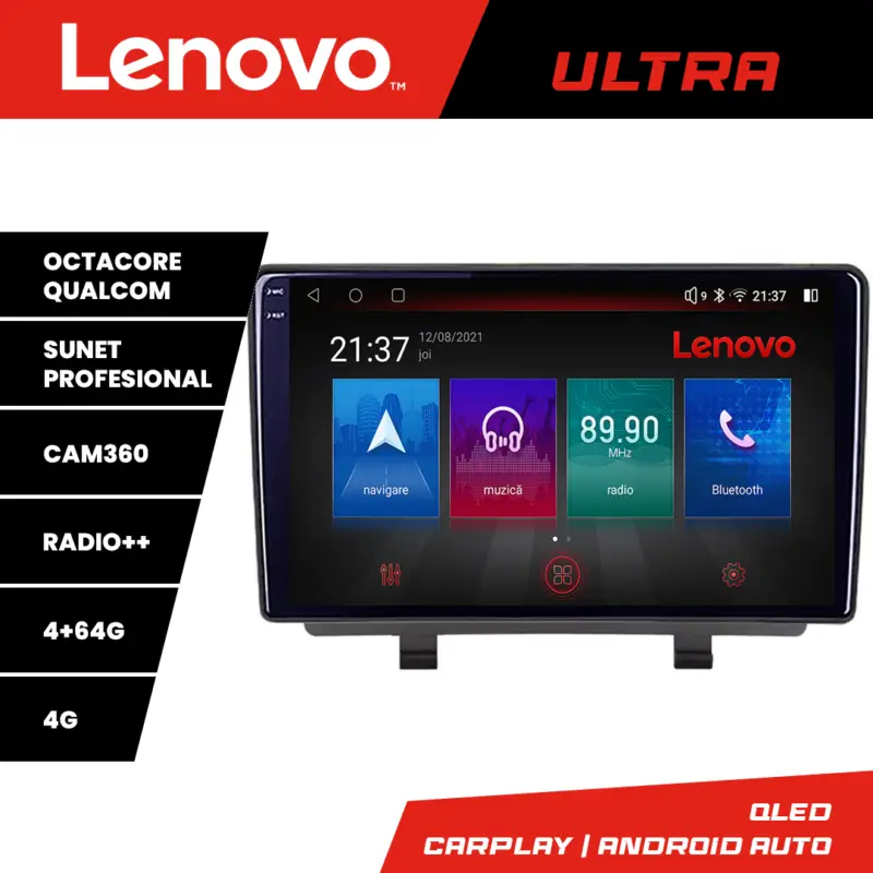 Navigație Opel Zafira C 2011-2019 QLED 4+64GB 4G LTE CarPlay Preț promoțional