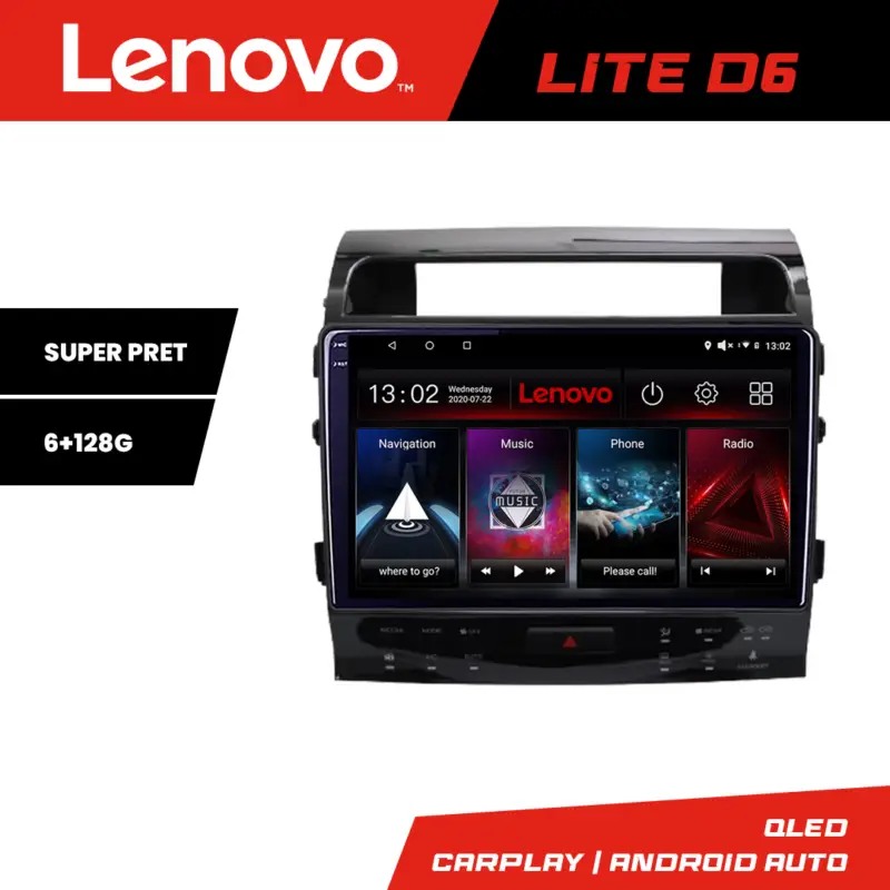 Ofertă limitată Navigație Toyota Land Cruiser V8 2009-2020 Lenovo QLED 6+128GB