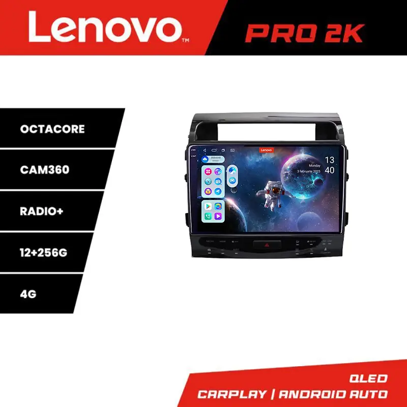 Cumpără online Navigație Toyota Land Cruiser V8/L200 2009-2020 Lenovo 2K 12GB+256GB