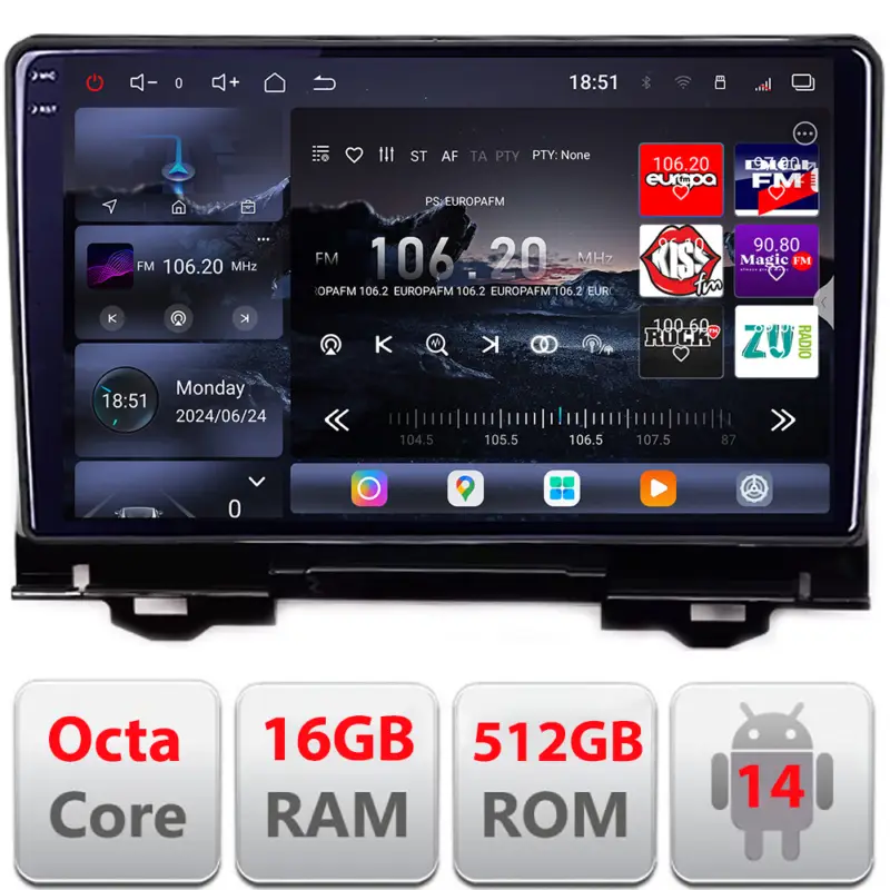 Navigatie Honda HR-V 2022+ QLED 2K, Octa Core, 16GB RAM, 512GB, 4G Doar azi