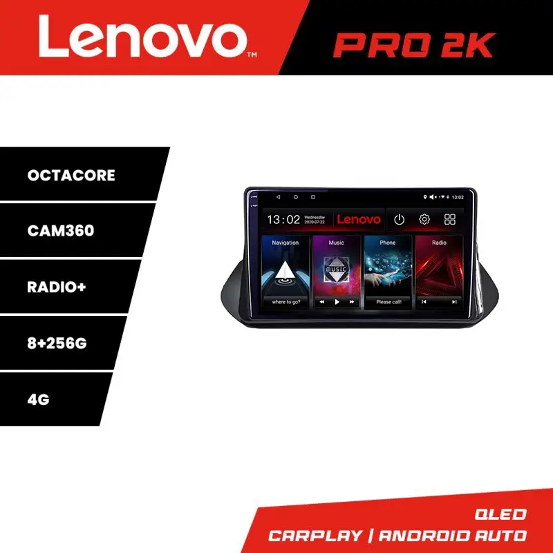 Navigație Nissan X-Trail 2021+ Lenovo Pro 2K QLED, Octa Core, 8GB+256GB Expediere rapidă