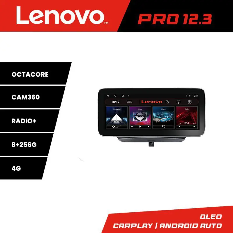 Reducere Navigație Ford Turneo Courier 2014-2021, Lenovo QLED 12.3 inch, 8+256 GB