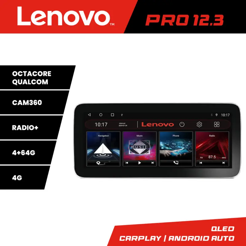 Navigație auto Lenovo 12.3 inch QLED pentru Renault Trafic, Opel Vivaro, Primastar Ultima șansă