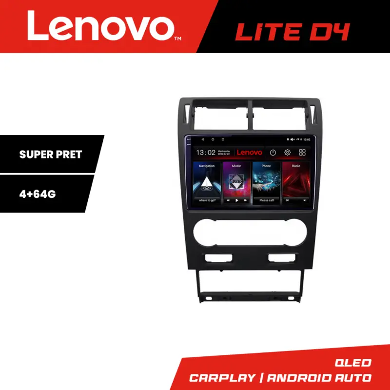 Reduceri Navigatie Android Ford Mondeo 2004-2007 Lenovo QLED 1K 4GB+64GB