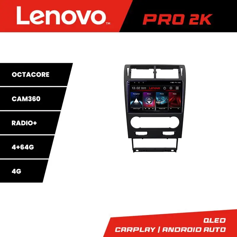 Navigație Ford Mondeo 2004-2007 Lenovo 2K QLED Octa Core 4GB+64GB Livrare gratuită