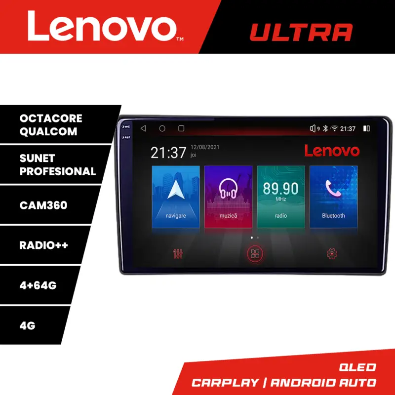 Cumpără online Navigație Ford Focus, Mondeo, S-Max, Galaxy QLED 4+64 4G CarPlay