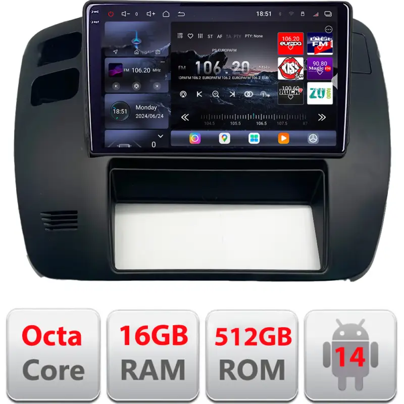 Disponibil imediat Navigatie Nissan Patrol 2000-2005 QLED 2K, Octa Core, 16GB RAM, 512GB